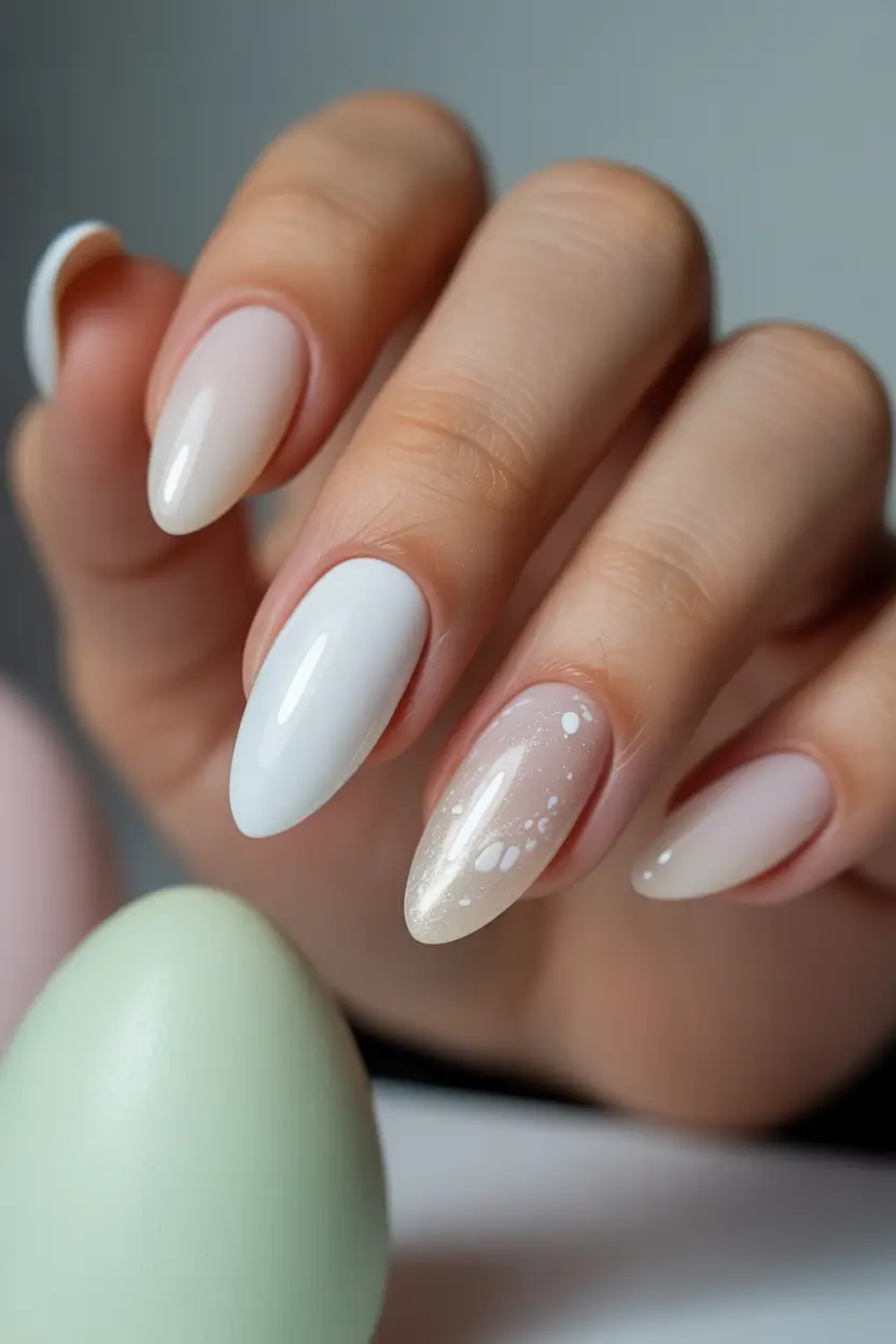 easter nails ideas 2026 Minimalist Creamy Easter Egg Nails