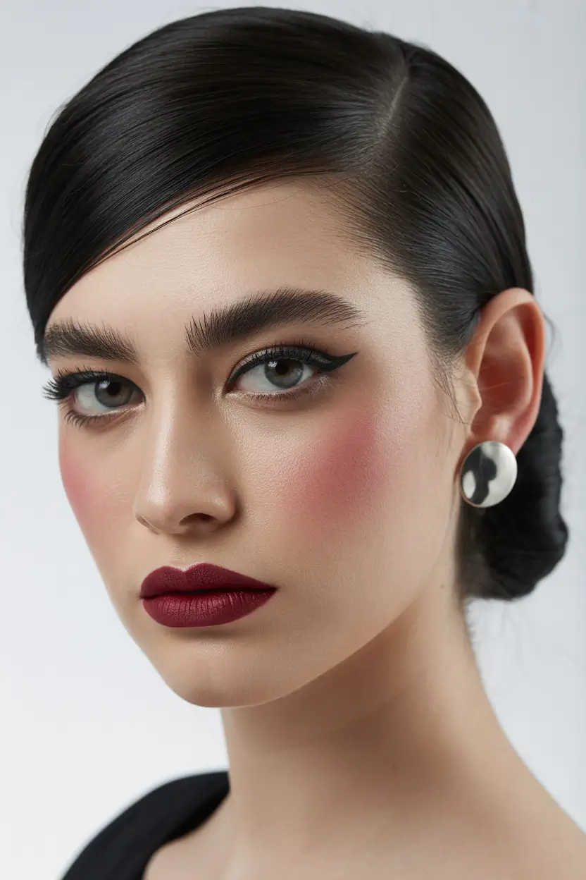 graduation hairstyles ideas 2026 Sleek Side Part Low Graduation Bun