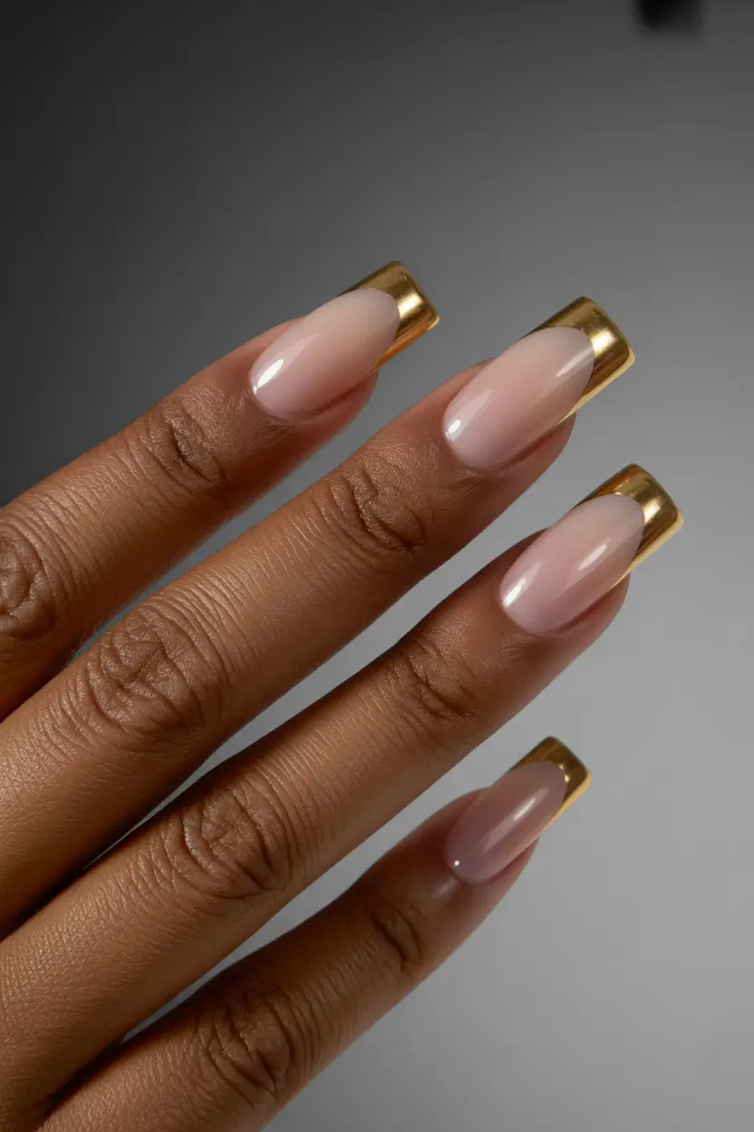 spring nails for brown skin Golden Glazed Neutrals With a Modern Edge