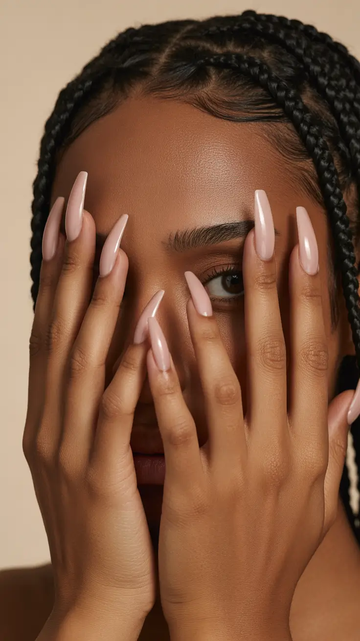 spring nails for dark skin Milky Nude Sculpted Confidence