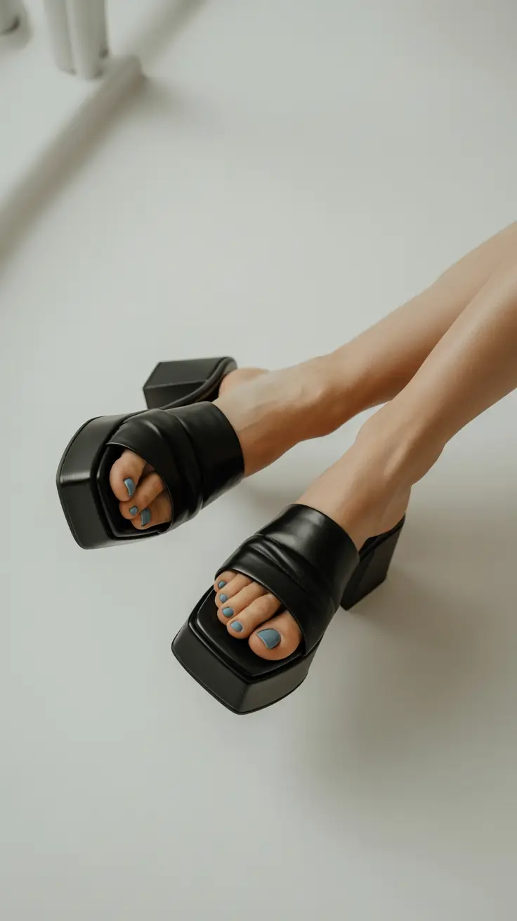 summer flip flops for women 2026 Chunky Black Platforms That Instantly Elevate Everything