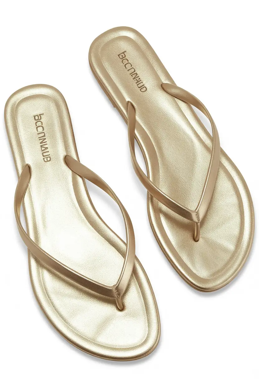 summer flip flops for women 2026 Minimal Gold Flip Flops That Feel Effortlessly Polished