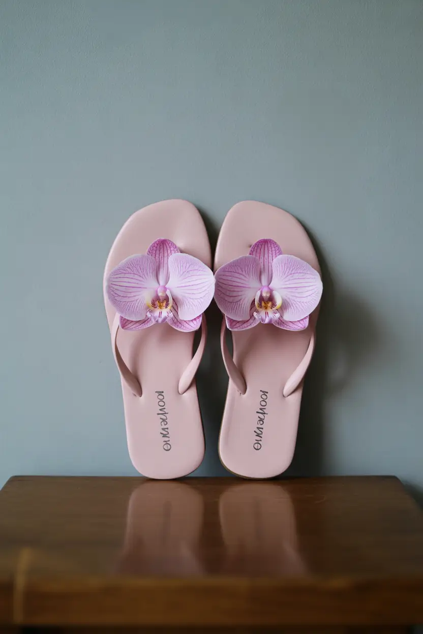summer flip flops for women 2026 Soft Pink Florals That Bring a Touch of Romance