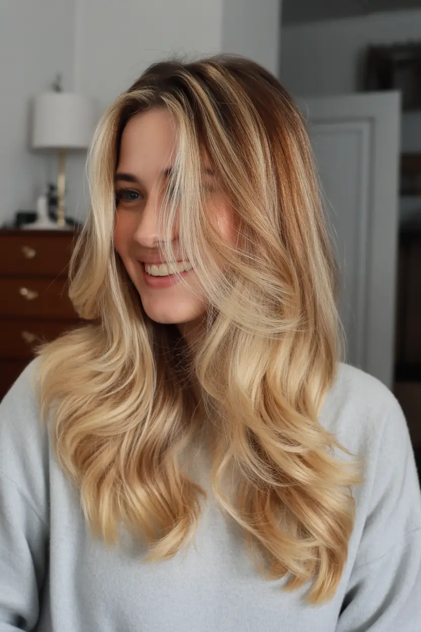 summer hair color for blondes 2026 honey Soft Honey Balayage With Lived-In Texture