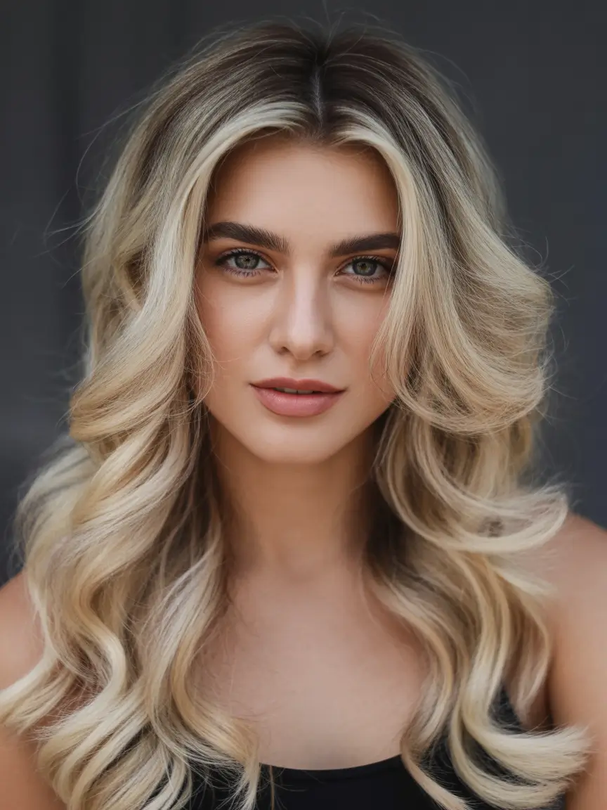 summer hair color for blondes 2026 honey Honey Blonde With Dark Roots And Soft Dimension