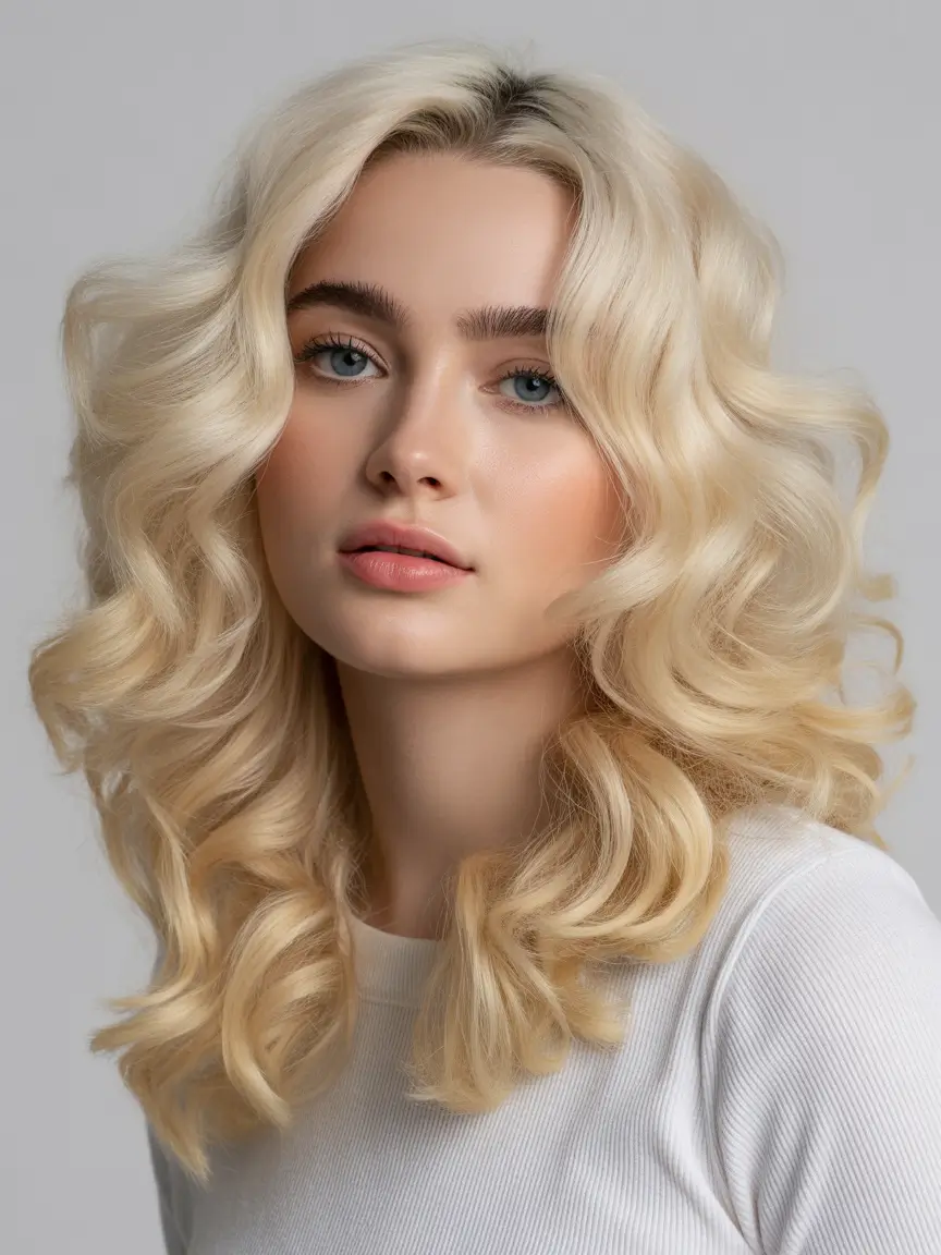 summer hair color for blondes 2026 honey Soft Shoulder Length Honey Blonde With Retro Waves