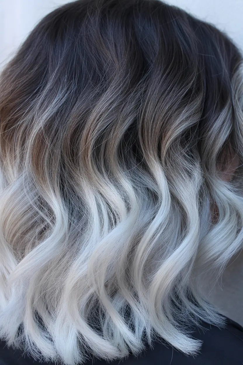 summer hair color ideas for brunettes 2026 balayage High Contrast Blonde Balayage With Deep Root Shadow