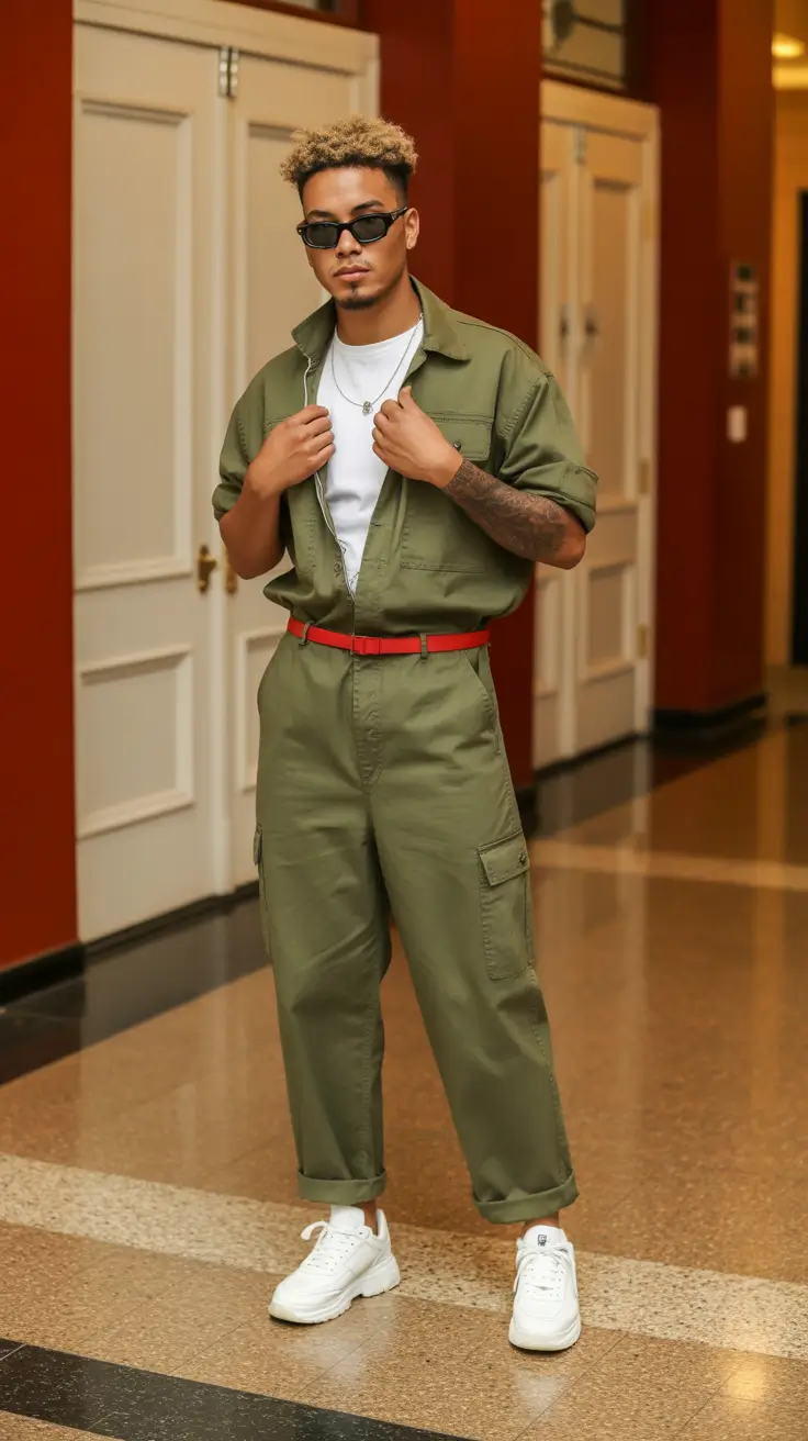 summer outfits fort men 2026 Utility-Inspired Streetwear with a Sharp Twist