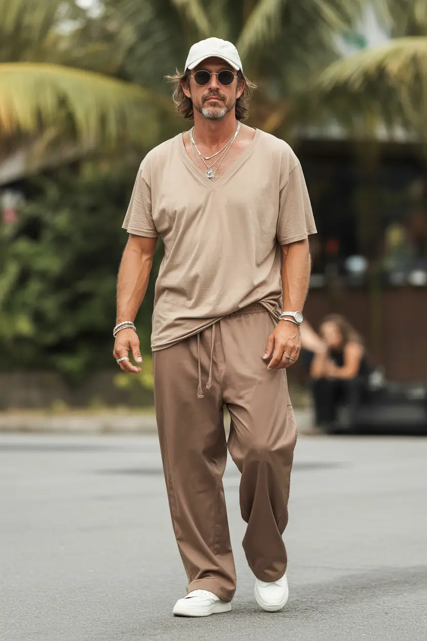 summer outfits fort men 2026 Relaxed Earth Tones for Everyday Summer Confidence