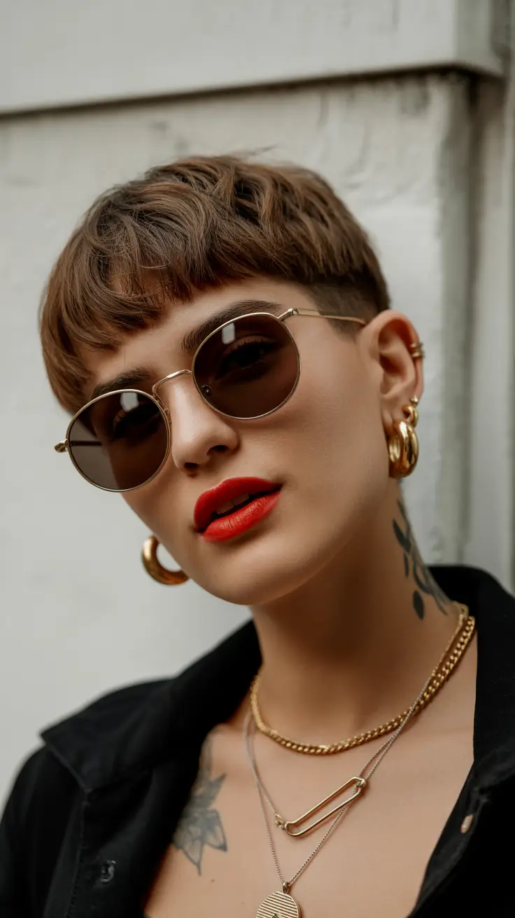 summer short haircut ideas 2026 French-Inspired Micro Bob With Soft Bangs