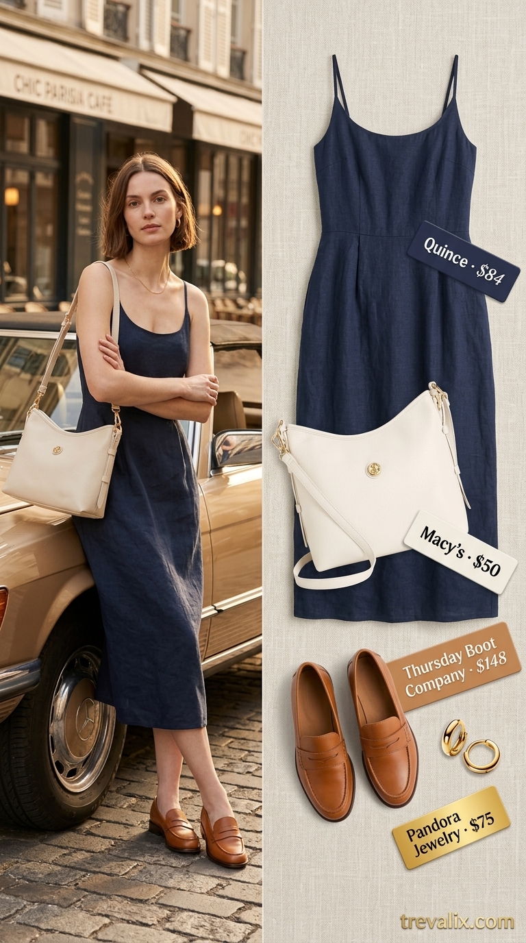 Polished navy jumpsuit for casual summer sundresses 2026, perfect for weekend brunch.