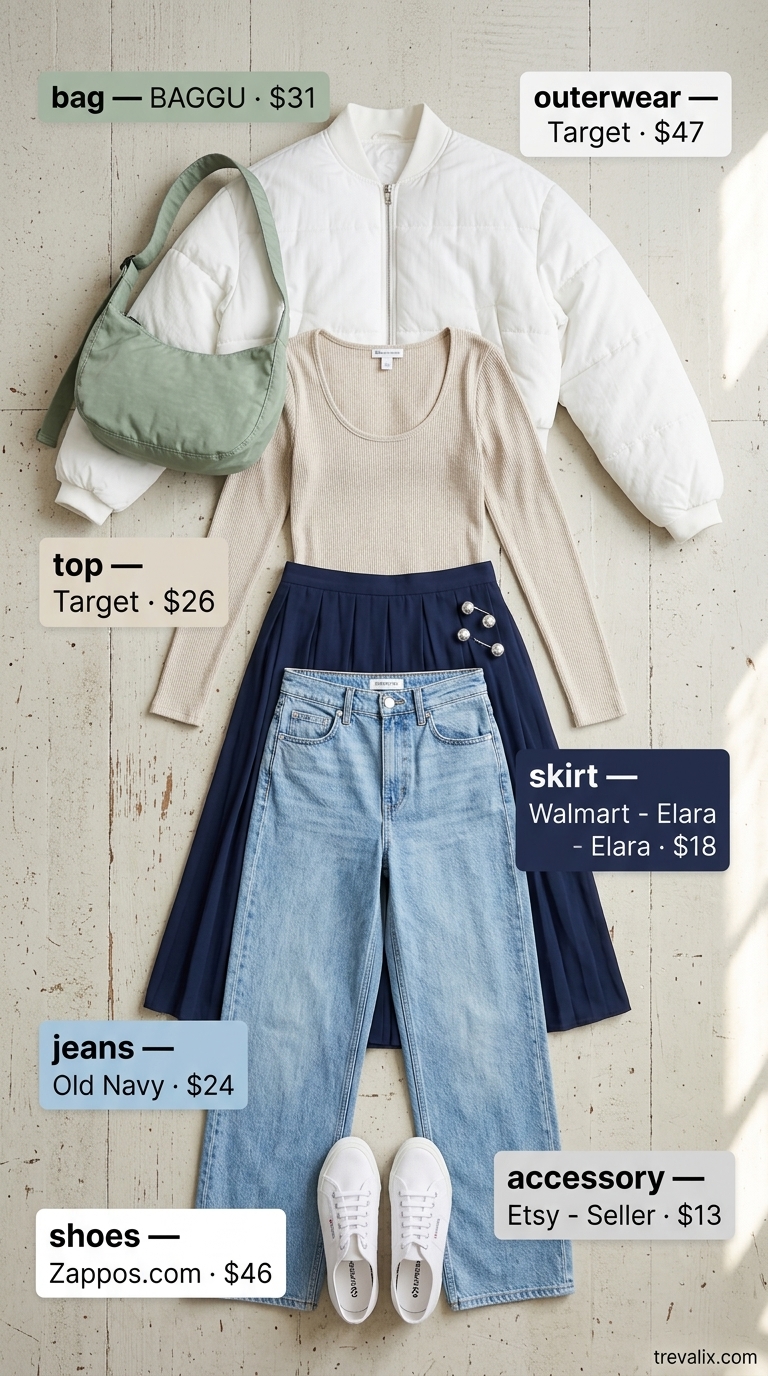 Modest Summer Outfits for Women 2026: Casual Layers Weekend comfort layered modest summer outfit with light denim wide-leg jeans 2026.