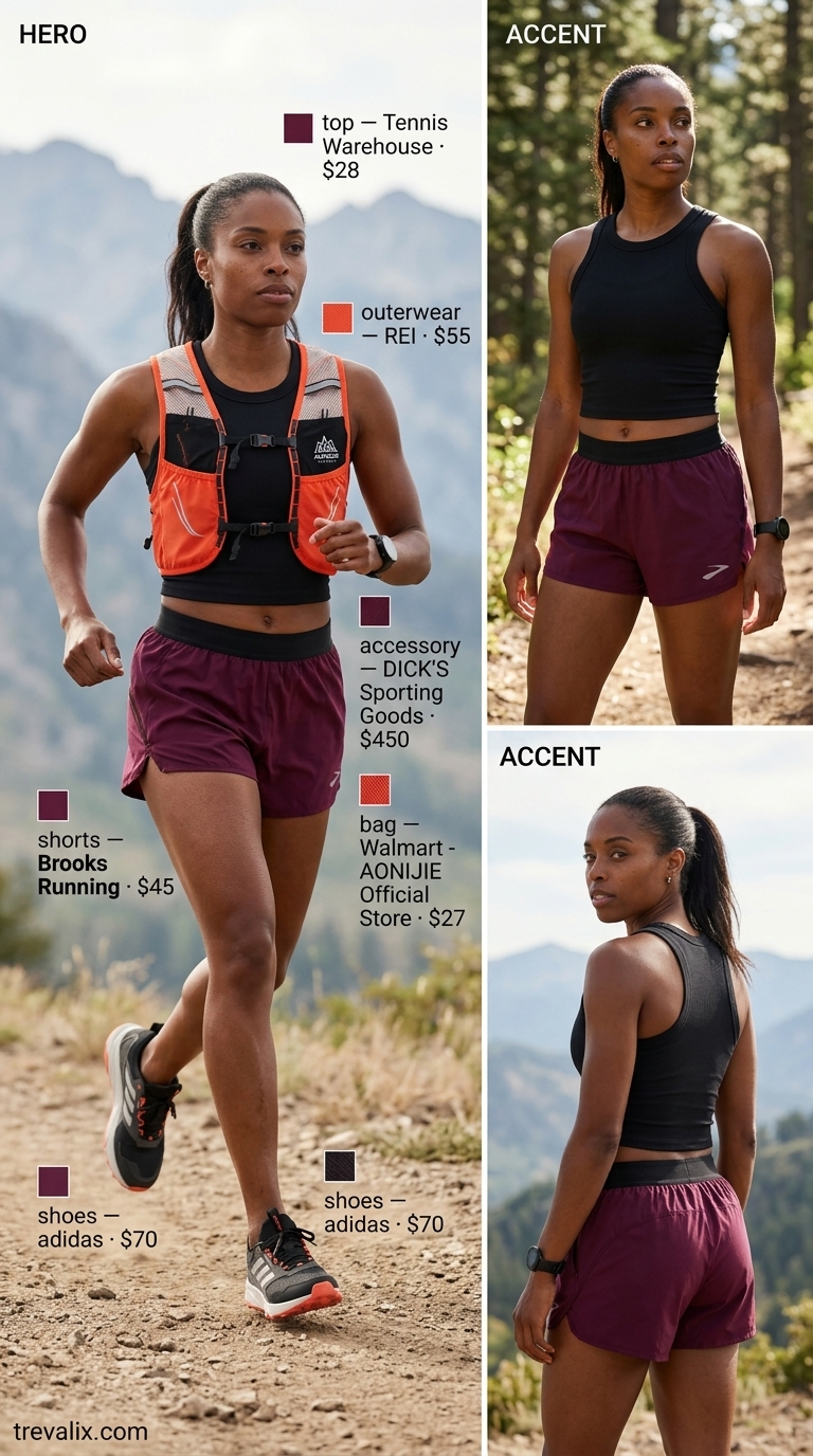 Outdoor Hiking Outfits Summer for Women 2026: Alpine Meadow Teal skort, stone gray tank, lemon yellow jacket for outdoor hiking outfits summer for women 2026.
