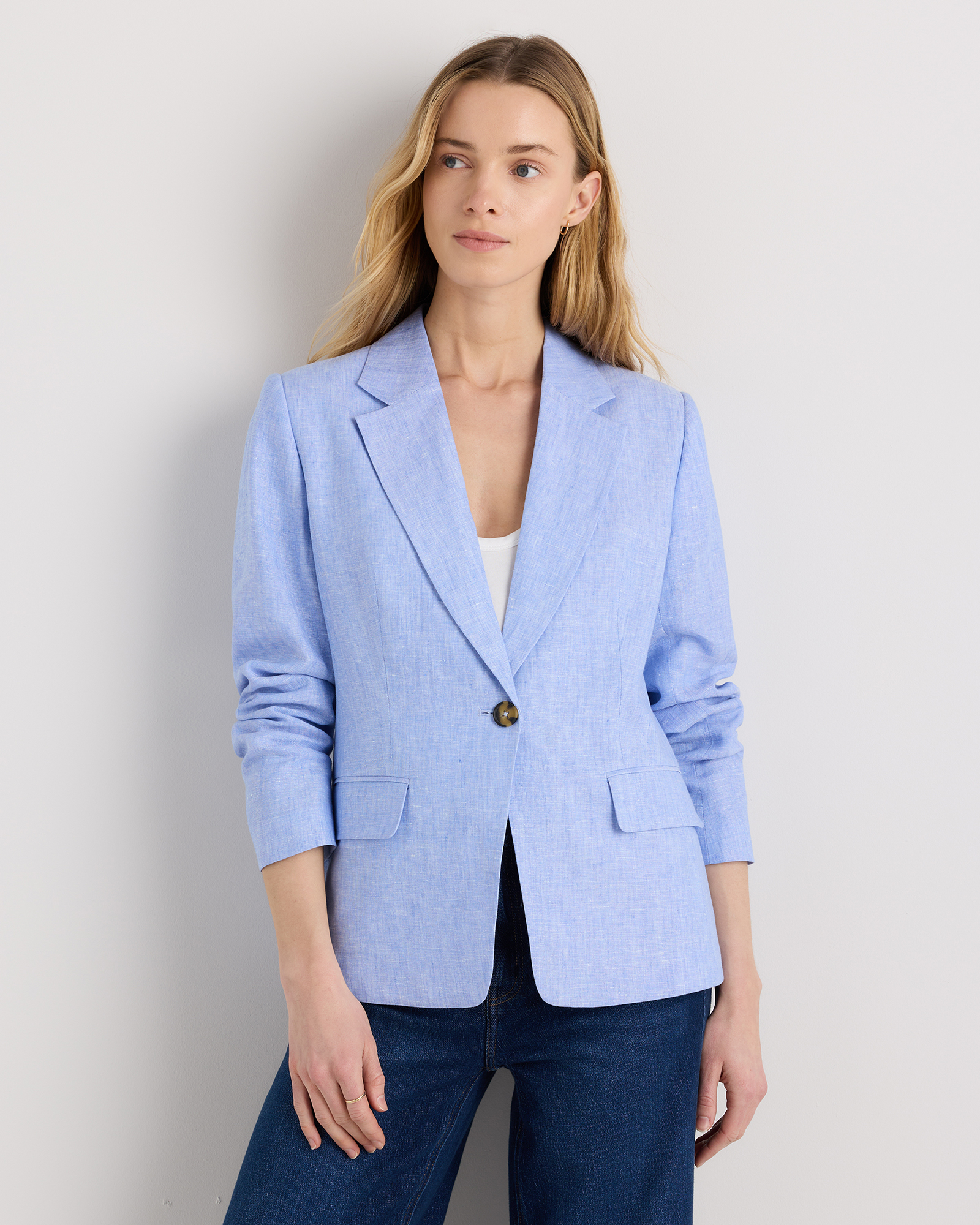 blazer 100% European Linen Structured Blazer Quince $90