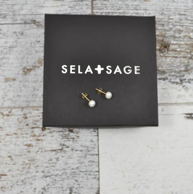accessory 14K Gold Filled or Sterling Silver Tiny Real Freshwater Pearl Stud Earrings Etsy - SelaSage $42