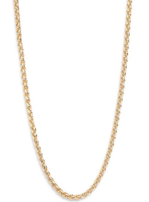 accessory 14K Gold Plated Demi Fine Wheat Chain Necklace Nordstrom $65