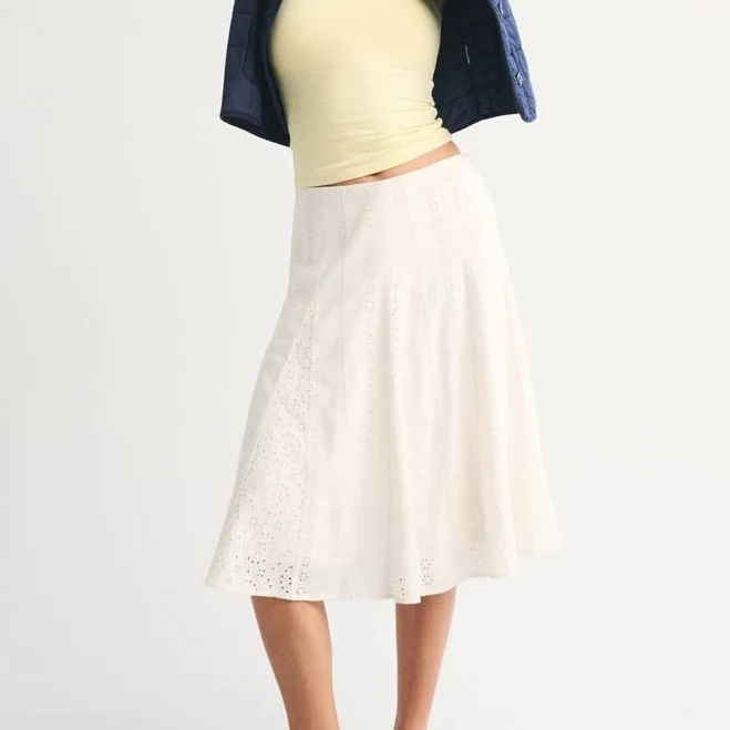 skirt Abercrombie & Fitch Women's Godet Midi Skirt Abercrombie & Fitch $52.5