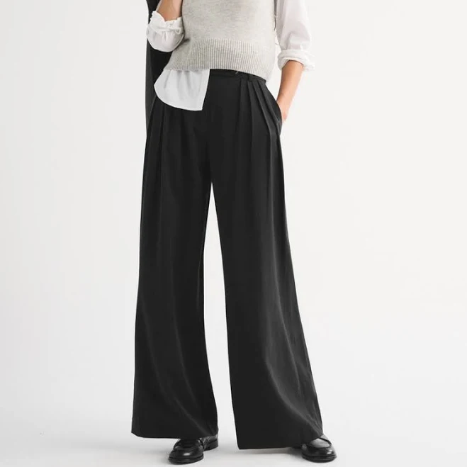 bottom Abercrombie & Fitch Women's High Rise Crepe Palazzo Pants Abercrombie & Fitch $59.99