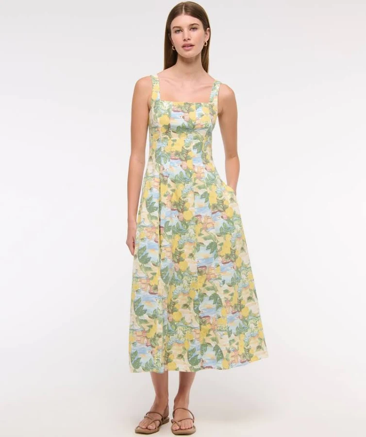 outfits Abercrombie & Fitch Women's Mila Stretch Midi Dress Abercrombie & Fitch $24.97