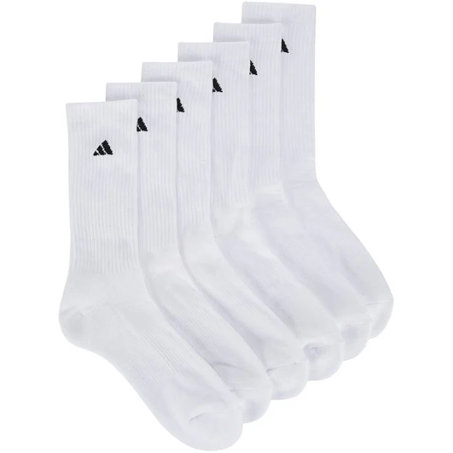 accessory adidas Men's Athletic Cushioned Crew Socks 6-Pack Famous Footwear $21.99