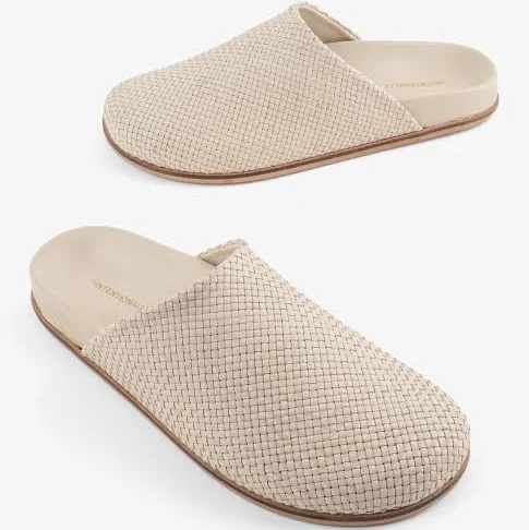 shoes AGATHA WOVEN SLIP ON MULE CREAM / 37 / WOVEN LEATHER Intentionally Blank $116