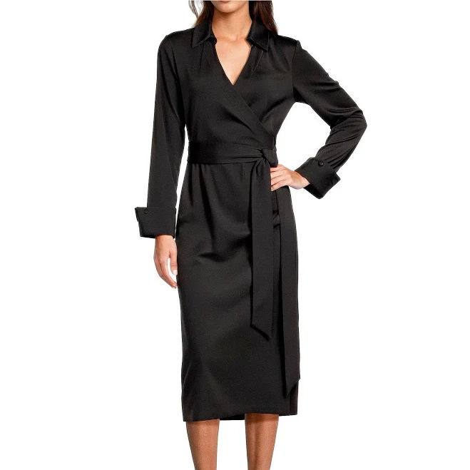 dress Alex Marie Adaline Jetset-Tech Super Stretch Wrap Midi Dress Dillard's $189