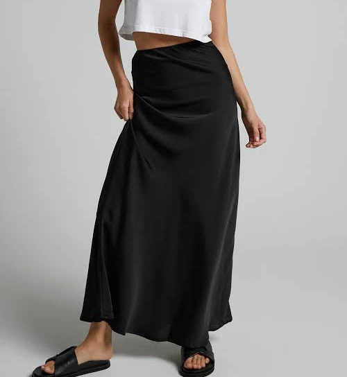 skirt Amari High Waisted Bias Cut Maxi Skirt Showpo $69.95