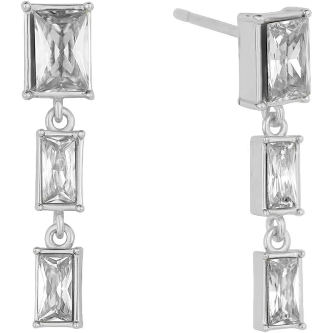 accessory and Now This Women's Clear Crystal Triple Stone Drop Earrings Macy's $16.99