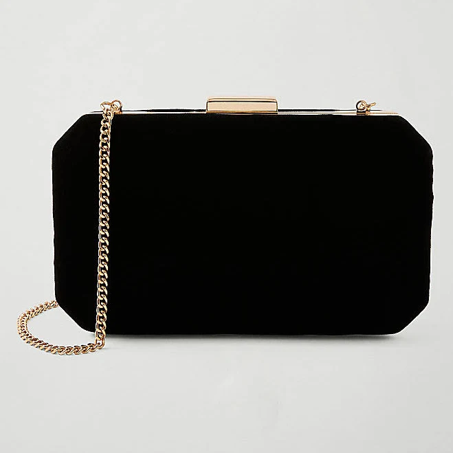 bag Ann Taylor Women's Beveled Velvet Clutch Handbag Ann Taylor $65.99