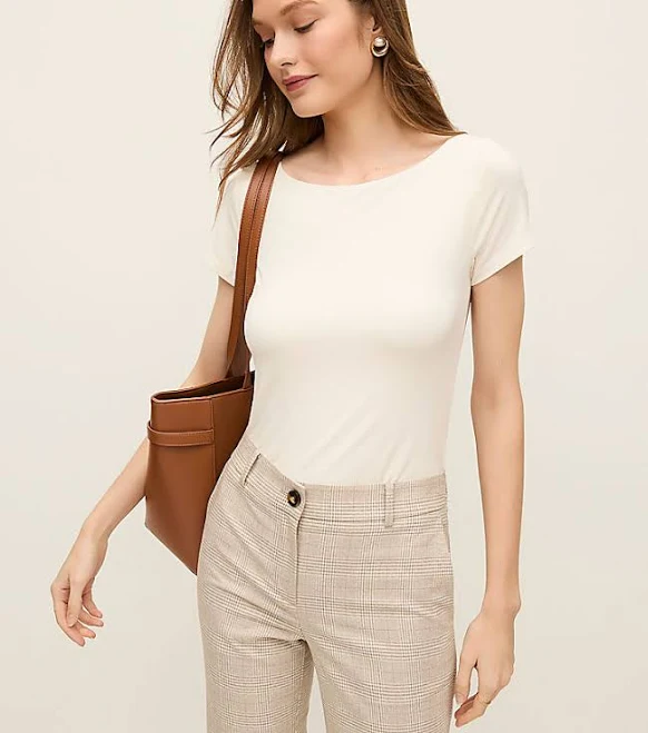 top Ann Taylor Women's Boatneck T-Shirt Ann Taylor $22.25