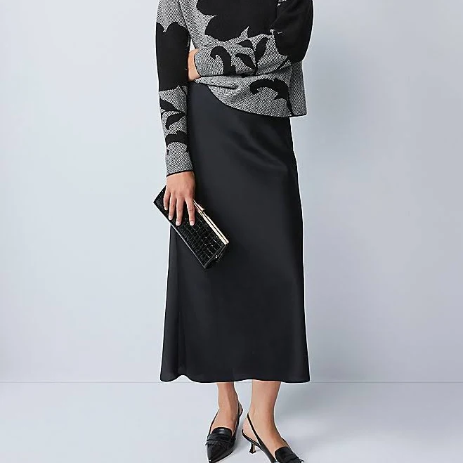 skirt Ann Taylor Women's Satin Bias Midi Slip Skirt Ann Taylor $64.5