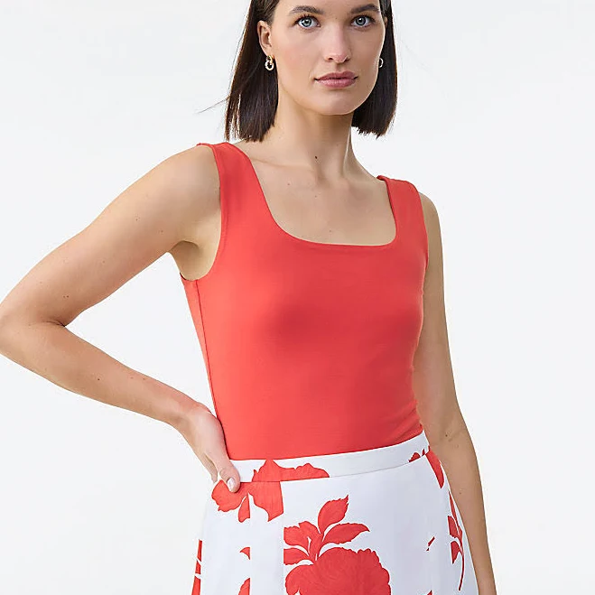 top Ann Taylor Women's Square Neck Tank Top Ann Taylor $22.25