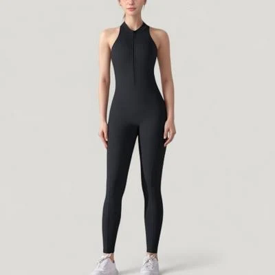 jumpsuit Anna-Kaci Women's High Neck Sleeveless Activewear Jumpsuit with Back Cutout Target $42.6