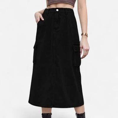 skirt Anna-Kaci Women's Utility Midi Skirt with Side Cargo Pockets Target $45.6