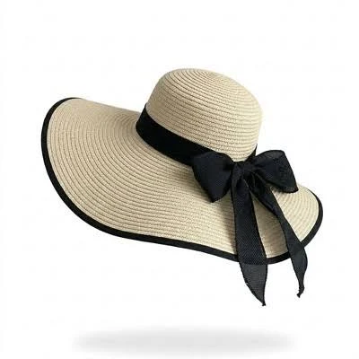 accessory Anna-Kaci Women's Wide Brim Straw Sun Hat with Bow Tie Target $22.99