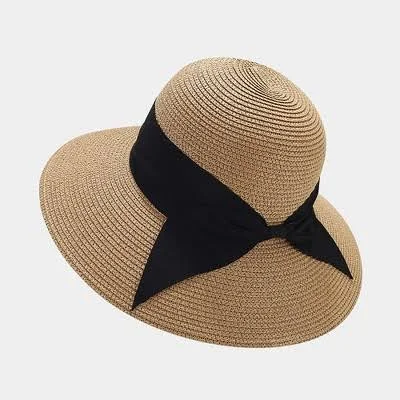 accessory Anna-Kaci Women's Wide Brim Straw Sun Hat with Ribbon Bow Target $19.8