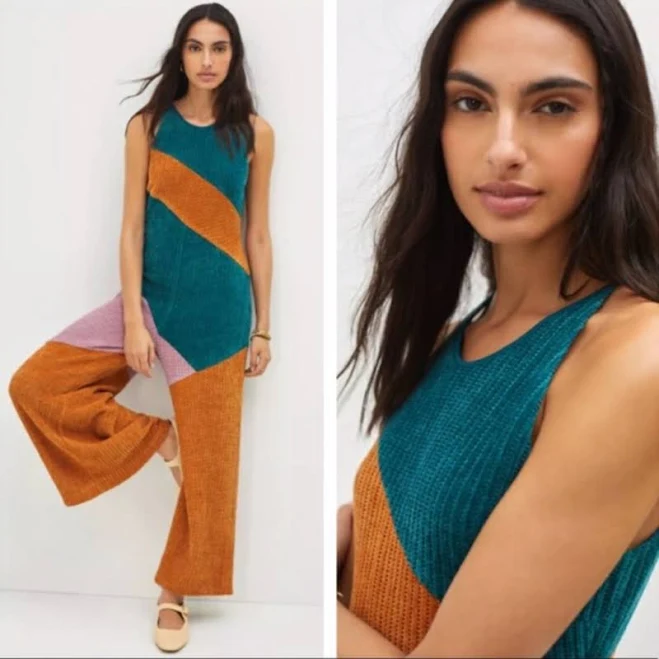 jumpsuit Anthropologie Pants & Jumpsuits | Anthropologie Teal, Orange, And Pink Jumpsuit | Color: Blue/Orange | Size: S | Guitarhaley's Closet Poshmark $125