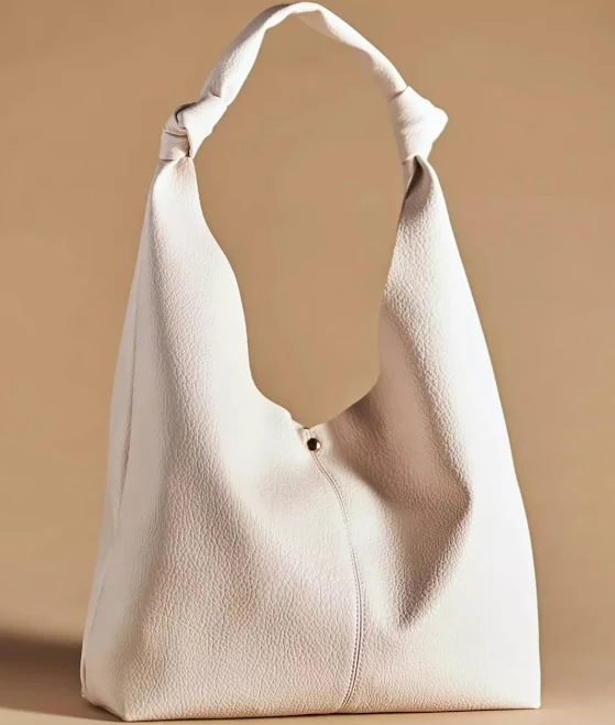 bag Anthropologie The Love Knot Slouchy Bag Cream Hobo Handbag Purse eBay - beachychicd $69