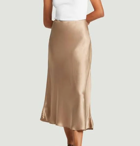 skirt Argent Women's Bias Viscose Satin Midi Skirt Argent $250