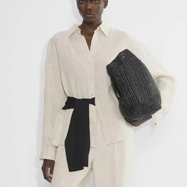 button down shirt Aritzia Women's Babaton Archive Linen Shirt Aritzia $98