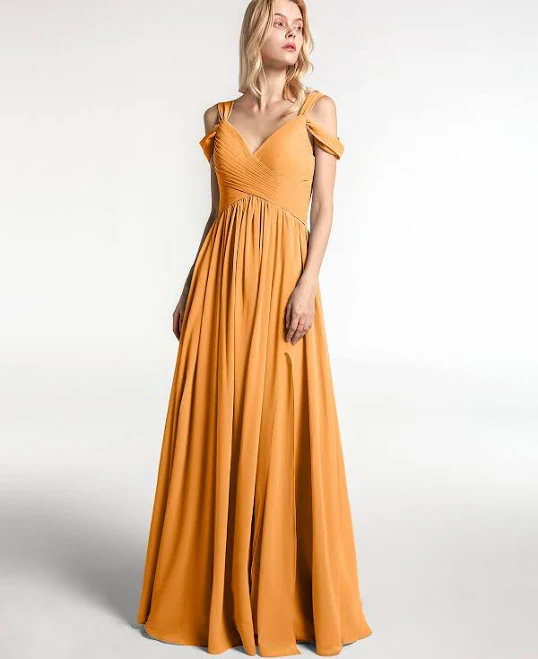 dress BABARONI Cold Shoulder Empire Waist Max Dress with Slit Babaroni.com $109