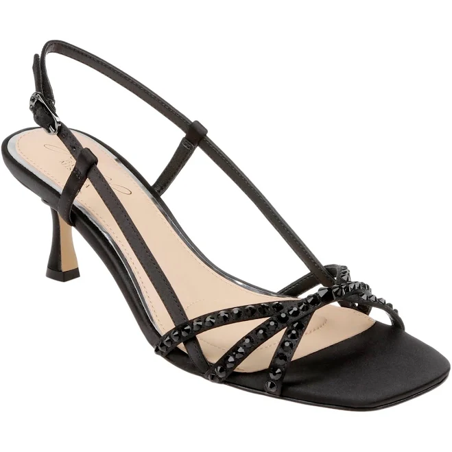 shoes Badgley Mischka Women's Isabela Studded Slingback Sandals Macy's $83.3