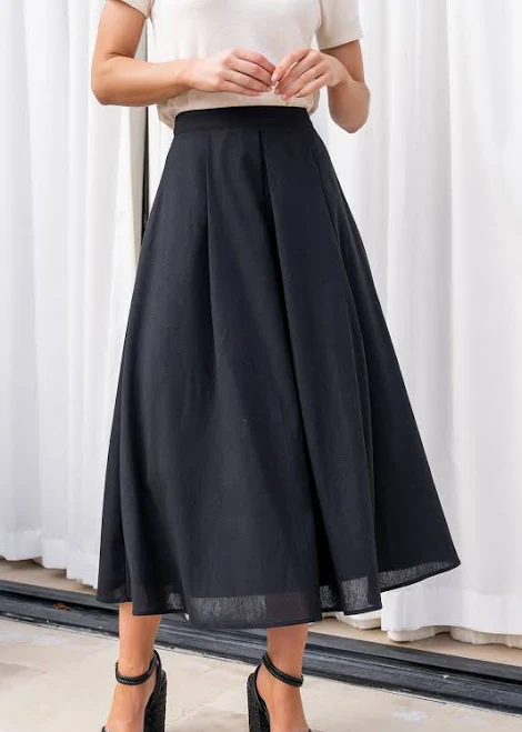 skirt Baltic Born Womens Katie Pleated Midi Skirt Baltic Born $39