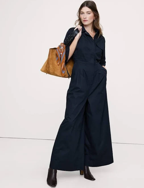 jumpsuit Banana Republic Women's Stretch-Cotton Wide-Leg Utility Jumpsuit Banana Republic $149.99