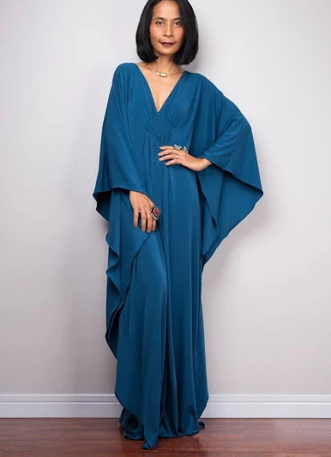 dress Batwing Sleeve Kaftan Maxi Dress Etsy - Nuichan $99