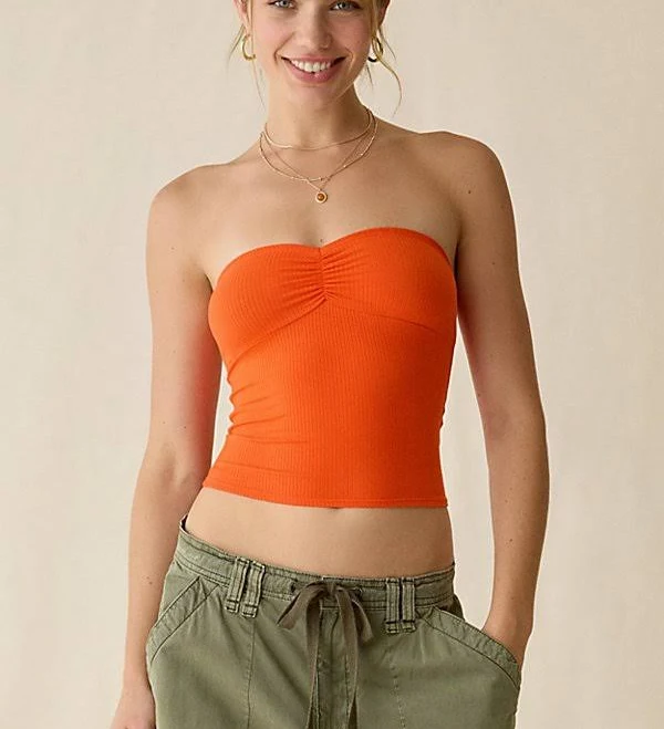 tube top BDG Carla Sweetheart Neckline Ribbed Knit Tube Top Urban Outfitters $19