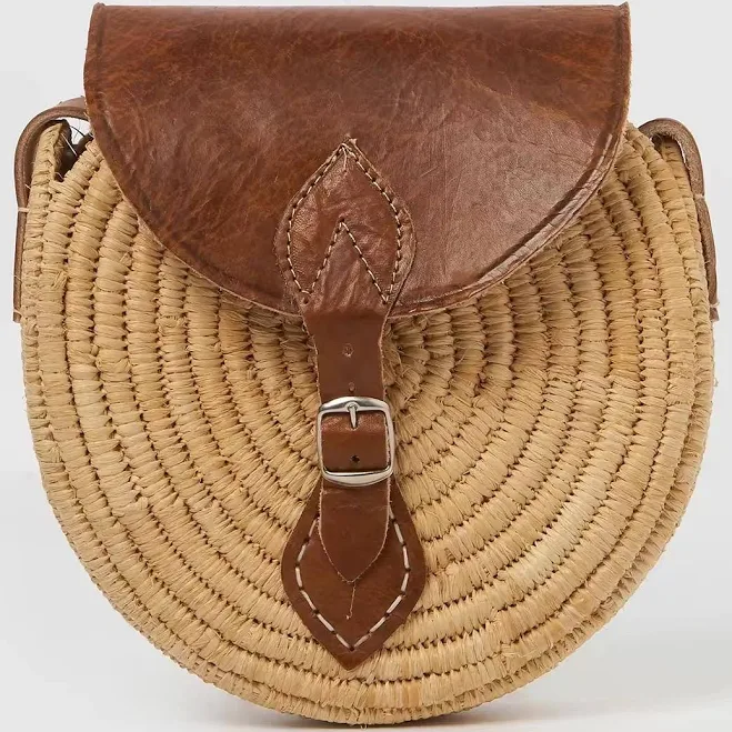 bag Be Esther Moroccan Straw Crossbody Bag with Genuine Leather Etsy - Seller $69.99