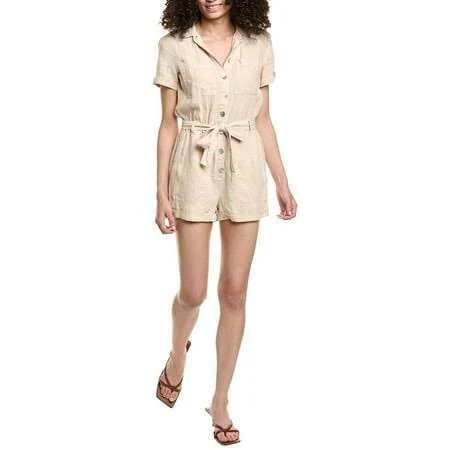 romper Bella Dahl Women's Linen Utility Romper Rolled Hem Walmart - La Via $49.99