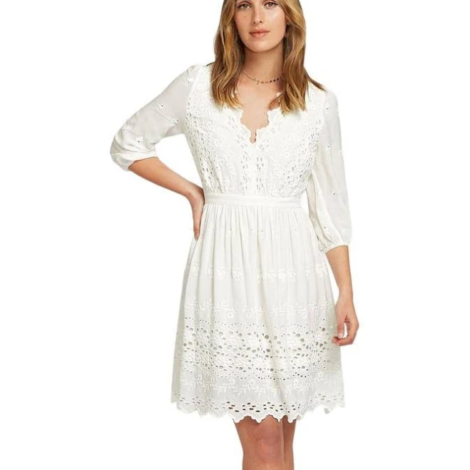 dress Belle & Bloom Sweet Talk Eyelet Mini Dress Nordstrom $149.96