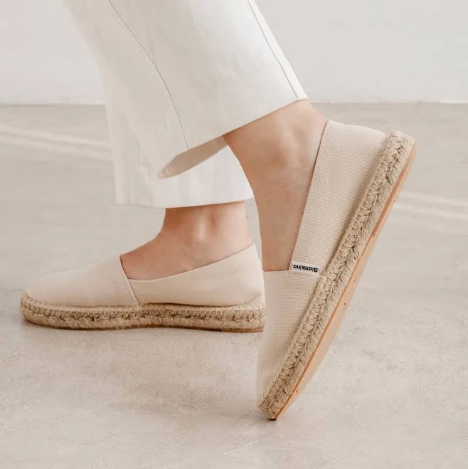 shoes Biankina Mila Eco Canvas Vegan Espadrille Flats Biankina $99.95